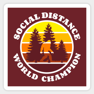 Bigfoot social distance world champion. Sticker